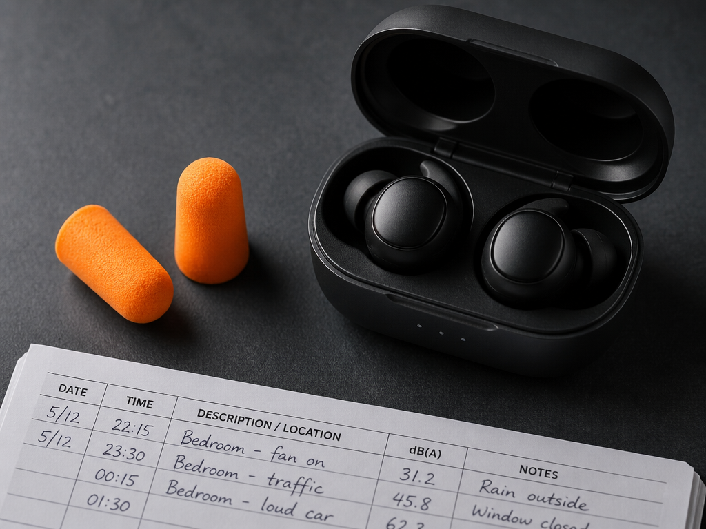 A photorealistic close-up still-life photograph on a matte charcoal surface, top-down flat lay: two…